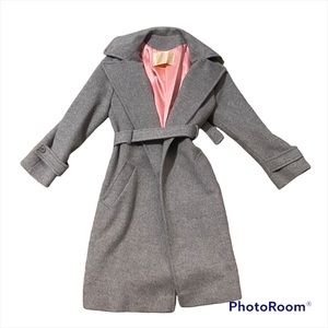 Vintage Pendleton Gray Wool Long Trench Coat Jacket - Women’s 10